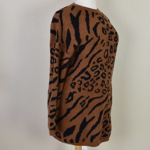 Line & Dot RILKE Animal Print Sweater Tunic Dress 2X - Picture 7 of 7
